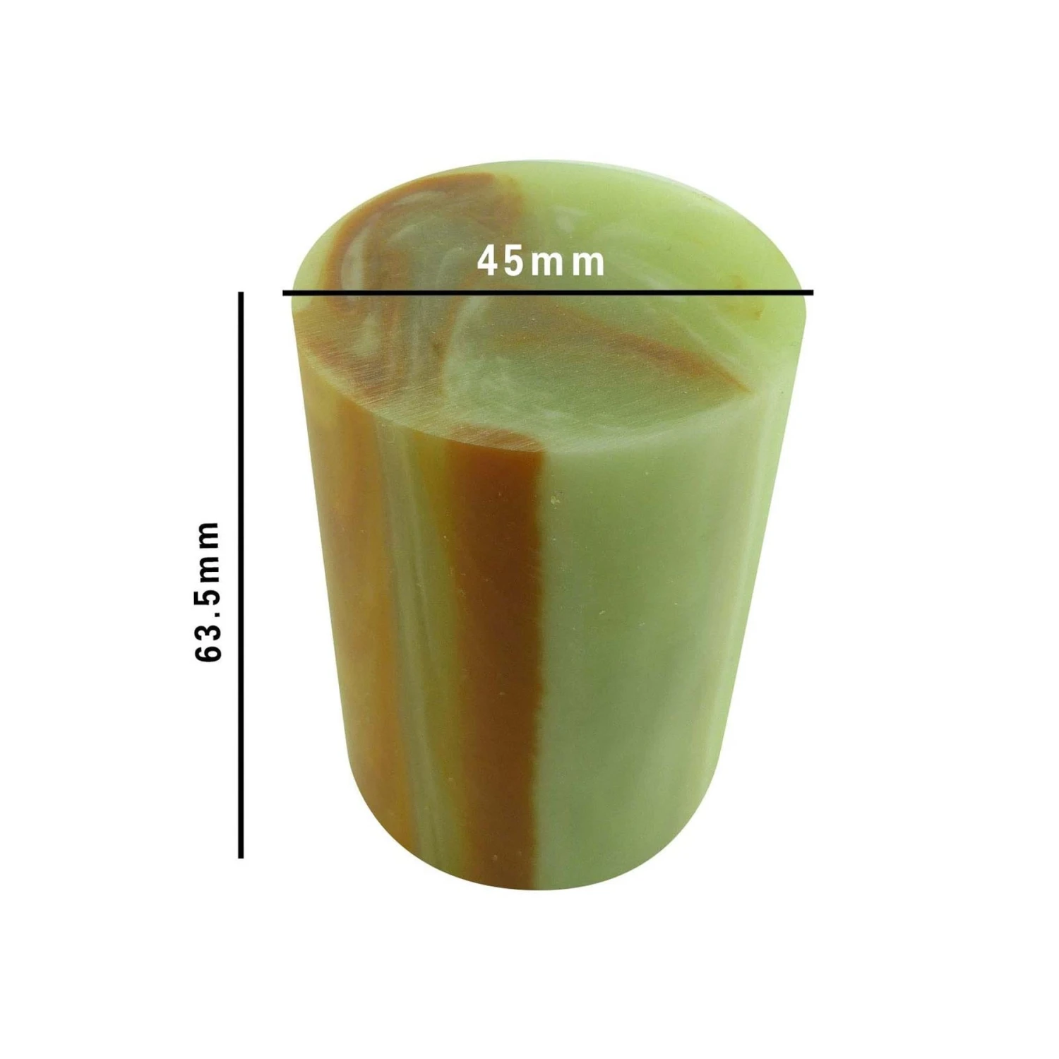 Jade Natural Polyester Turning Blank - 63.5x45x45mm, 2.5" X 1.75" 3 Jade Natural Polyester Turning Blank - 63.5x45x45mm, 2.5" X 1.75"