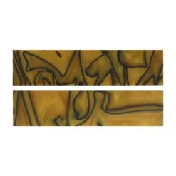Liquid Gold Abstract Kirinite Acrylic Knife Scales (Pair) - 152.4x38.1x6.35mm