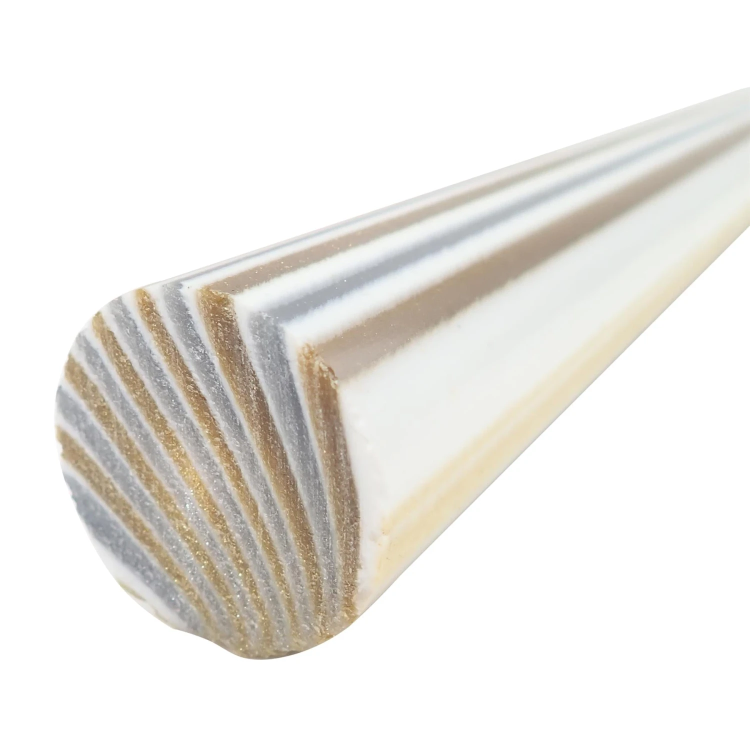 Gold / White / Silver Polyester Turning Blank - 150x45x45mm 4 Gold / White / Silver Polyester Turning Blank - 150x45x45mm - Image 2