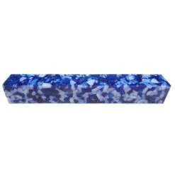 Crackle Blue Acrylic Pen Turning Blank - 150x20x20mm, 6x3/4x3/4 In
